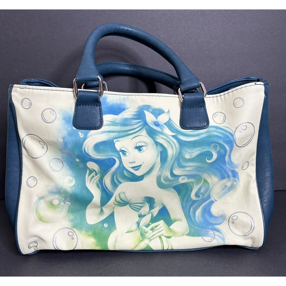 Disney Boutique Purse Princess Ariel Little Mermaid Bag Watercolor Blue Green